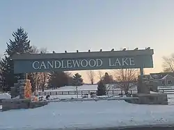 Candlewood Lake entry sign