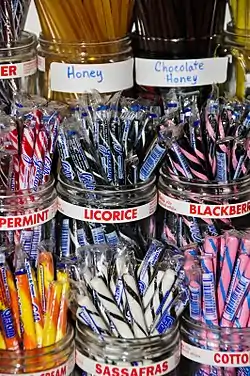 Peppermint and other candy sticks