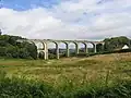 Cannington viaduct, near Uplyme, showing brick reinforcing arch after subsidence
