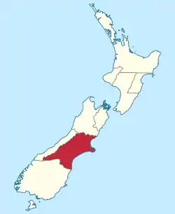 Canterbury Province within New Zealand post 1868