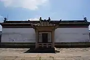 The western side of the façade and the Royal Tablet Pavilion