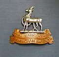 Cap badge, 15th (Service)(2nd Birmingham) Bn Royal Warwickshire Regiment, 1914 - 1919. Note - this is not an original.