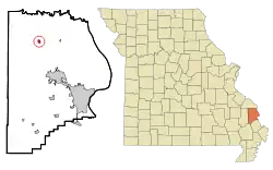 Location of Oak Ridge, Missouri