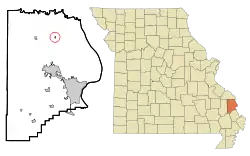 Location of Pocahontas, Missouri