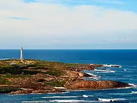 Cape Leeuwin and lighthouse as seen from the north