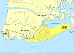 Census Bureau map of Cape May, New Jersey