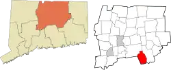 Marlborough's location within the Capitol Planning Region and the state of Connecticut