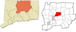 South Windsor's location within the Capitol Planning Region and the state of Connecticut