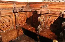 Carved wooden stalls