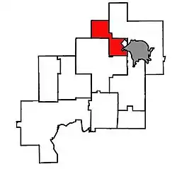 Location of Capreol within Greater Sudbury.
