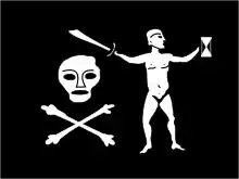Jean Thomas Dulaien's Jolly Roger ensign (which was identical to the flag of Walter Kennedy).