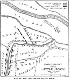 Map of the Capture of Little Rock