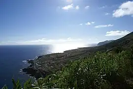 The most southern community in Luz, Carapacho, as seen from the Ponta da Restinga