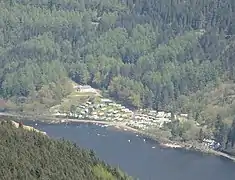 Aerial view of Coylet: caravan park