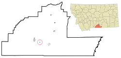 Location of Bearcreek, Montana