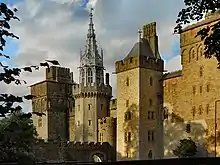 Cardiff Castle from the Animal Wall