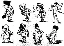 Image of caricatures by Dinanath Dalal