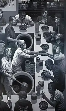 Carl Randall – Tokyo Noodle Bar painting