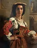 Italian Woman in National Costume, Carl von Blaas, 1880