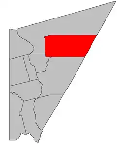Location within Carleton County, New Brunswick