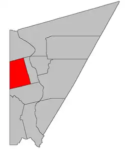 Location within Carleton County, New Brunswick