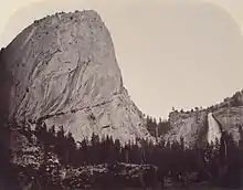 Carleton E. Watkins. Mt. Broderick, Nevada Fall, 700 ft., Yosemite, 1861