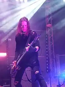 Bost performing with Stabbing Westward in 2018