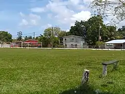 The football field at the Carmelita sports center.