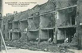 Rue François-Delavigne: Houses in ruins during the First World War.