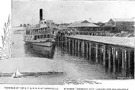Steamer Crescent City at terminus in Carrabelle in 1895