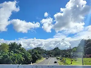 PR-160 south at PR-22 interchange in Almirante Norte, Vega Baja