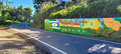 A stretch of Puerto Rico Highway 568 in Mata de Cañas