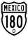 Federal Highway 180D shield