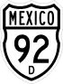 Federal Highway 92D shield