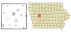 Location of Willey, Iowa