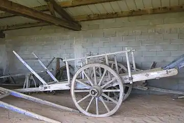 A charrette, a wooden French cart (Cévennes)
