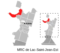 Location of Sainte-Monique