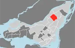 Saint-Leonard's location in Montreal