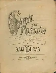 Carve dat Possum by Sam Lucas, 1875