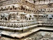 Elephant carvings on Jagdish Mandir