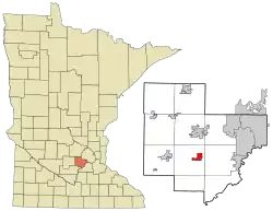 Location of the city of Colognewithin Carver County, Minnesota