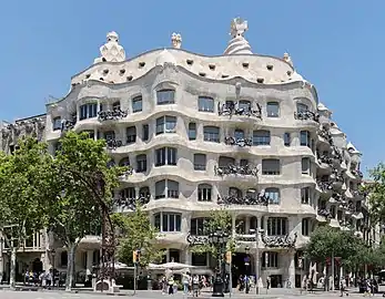Casa Milà in Barcelona by Gaudí (1906–1912)