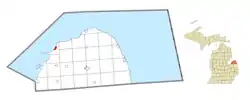 Location within Huron County