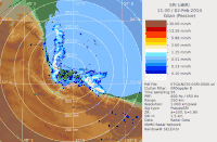 IRIMO radar animation of lake effect snow in southern coast of Caspian Sea in the north of Iran