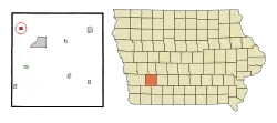 Location of Marne, Iowa