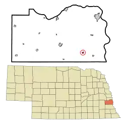 Location of Nehawka, Nebraska