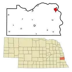 Location of Plattsmouth, Nebraska