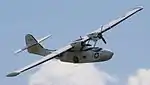 Maritime patrol Catalina, painted white to minimise visibility against the sky