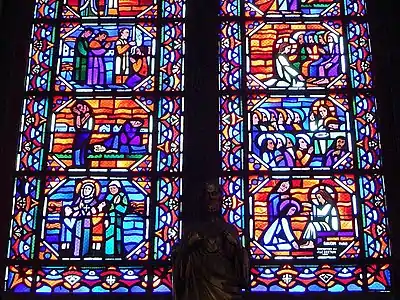 Stained glass windows, by Jean Gaudin, 1932–1934, Amiens Cathedral, Amiens, France