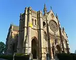 Cathedral of Our Lady and St Philip Howard and Piers surrounding Churchyard